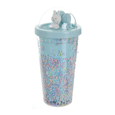 Acrylic cup with frosted lid, model 550 ml