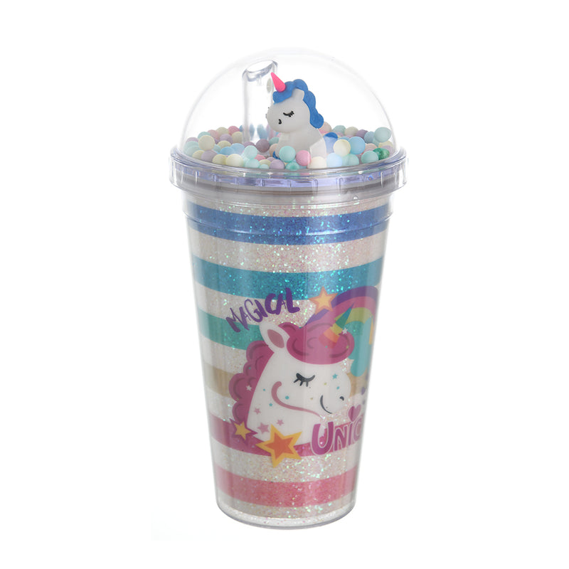 Acrylic cup with frosted lid, model 450 ml