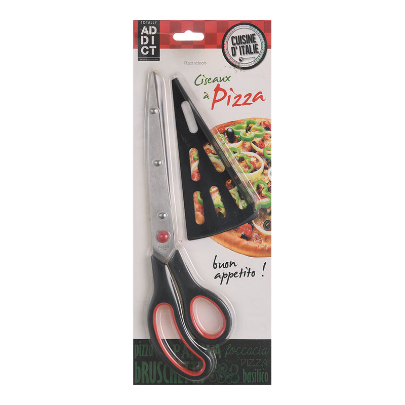 Large black pizza scissors