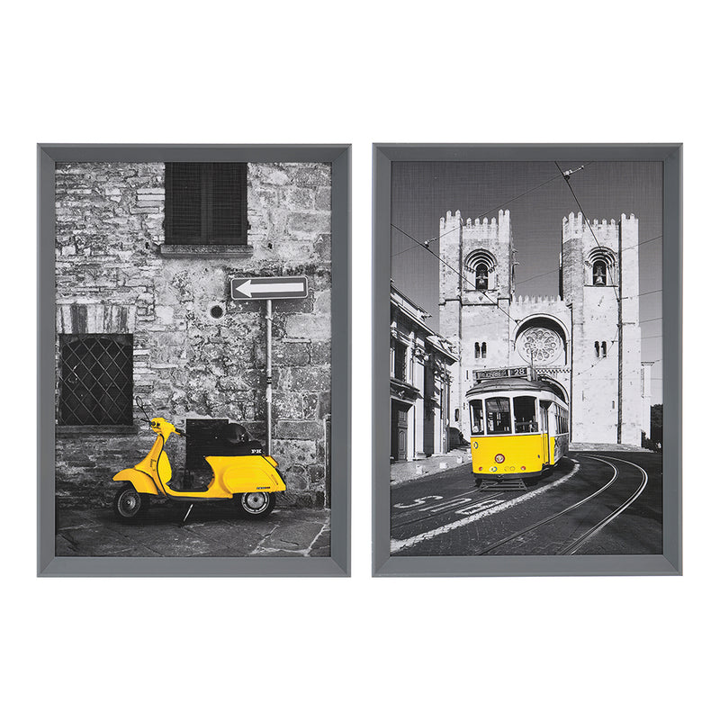 2 gray*white wall frames 35x25 cm