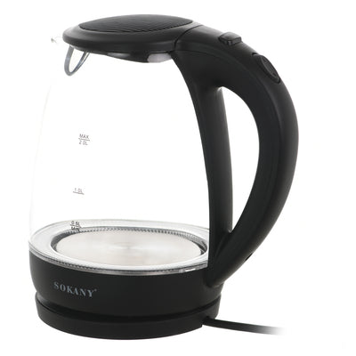Sokany 2 liter glass electric water kettle