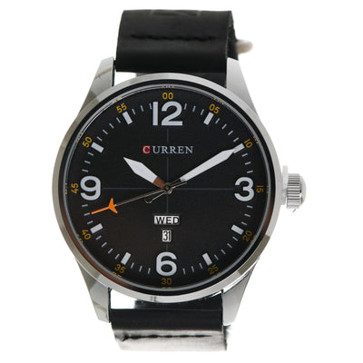 Currren men's leather watch