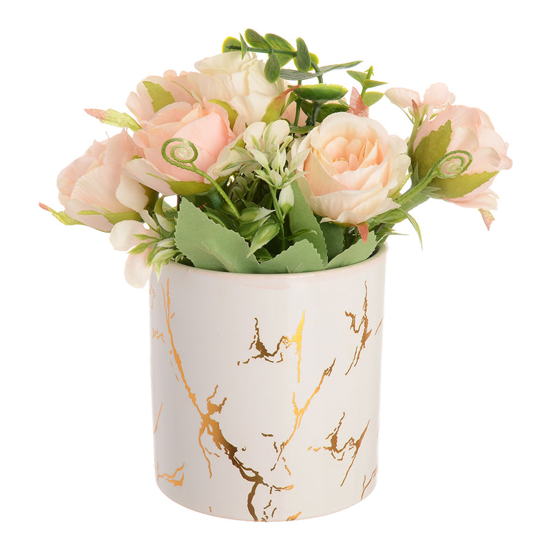 Modern ceramic engraved gold vase