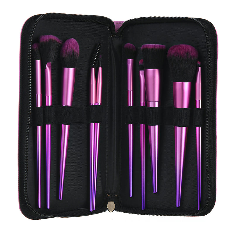 10 Pieces Mauve Multi-tasking Cosmetic Brush