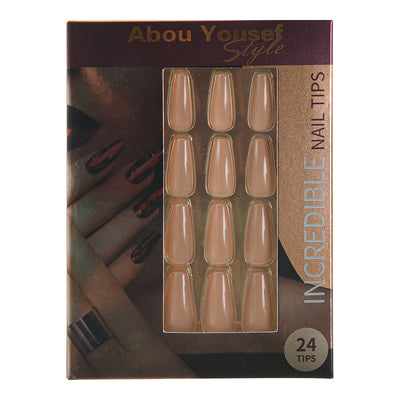 A box of short artificial nails, 24 pieces