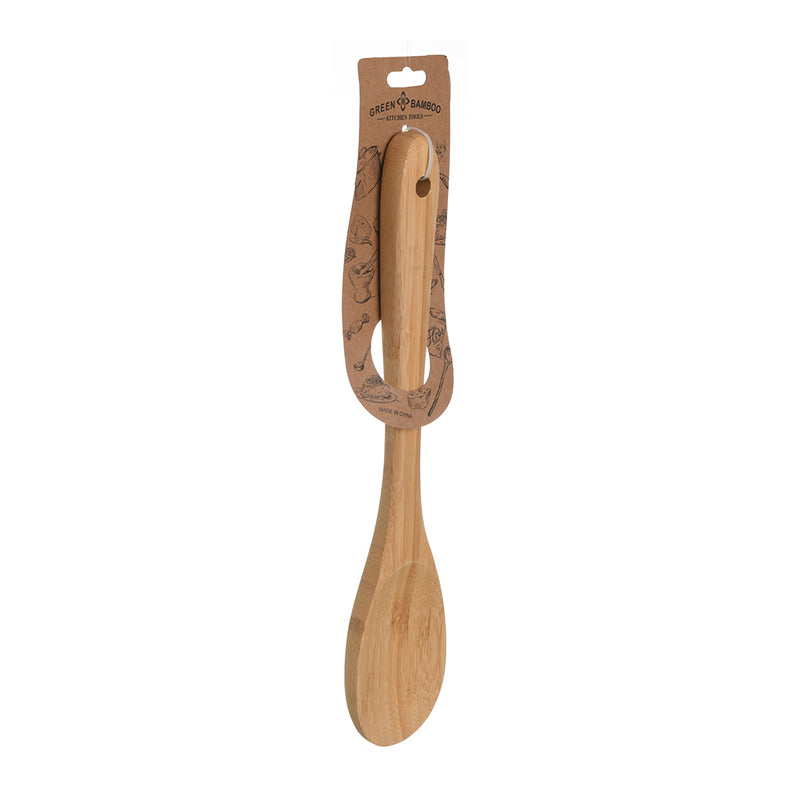 Green Bamboo Beige Wooden Spoon