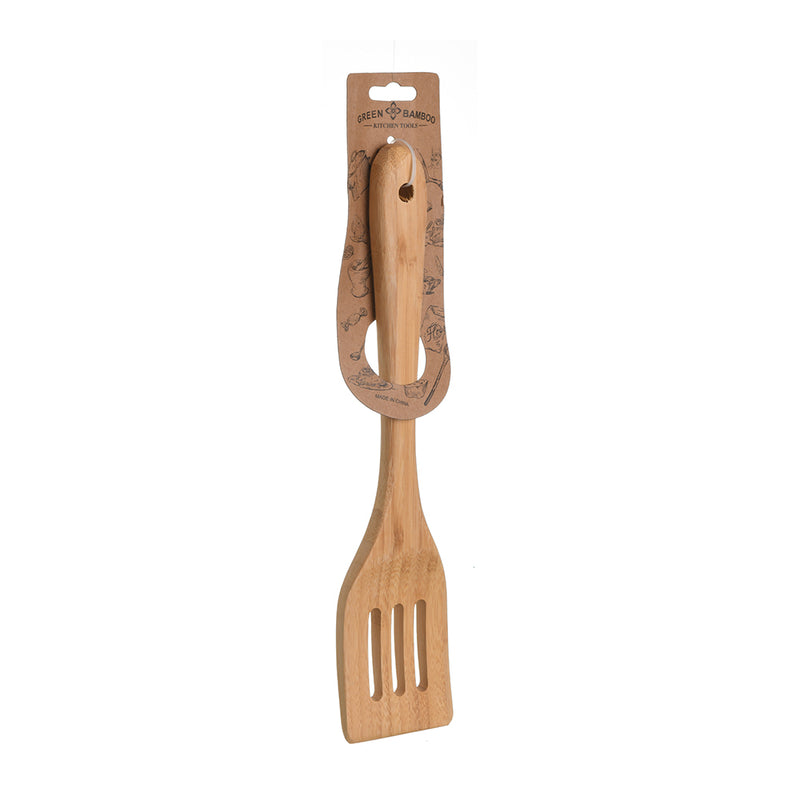 Green Bamboo Beige Wooden Spoon