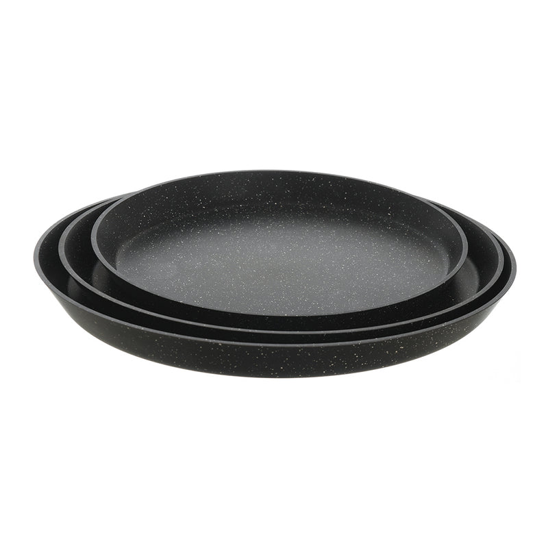 Granite pizza trays, 3 pieces, different sizes and colors