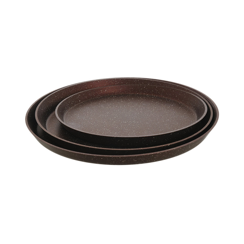 Granite pizza trays, 3 pieces, different sizes and colors