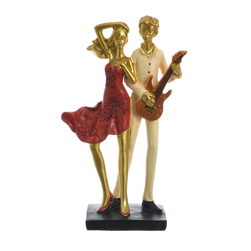 Decorative statue in the form of a golden guitar player, 20 cm