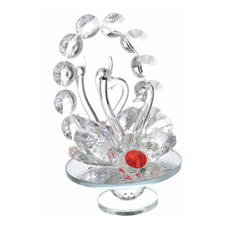 Crystal shape 2 flamingo with mirror - crystal color