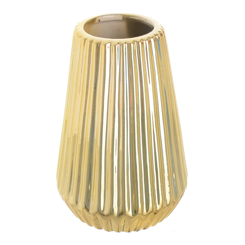 Golden ceramic vase - large