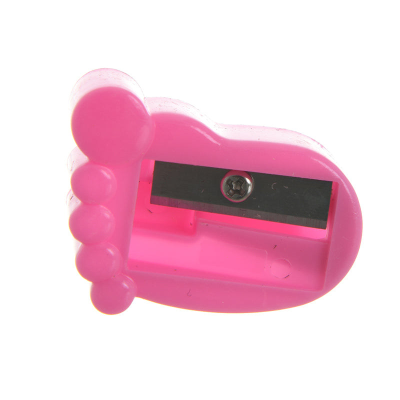 A set of foot-shaped sharpeners consisting of 4 pieces in different colors