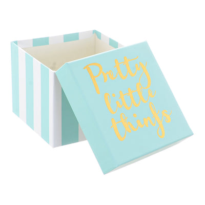 Cardboard gift box of different sizes, turquoise color