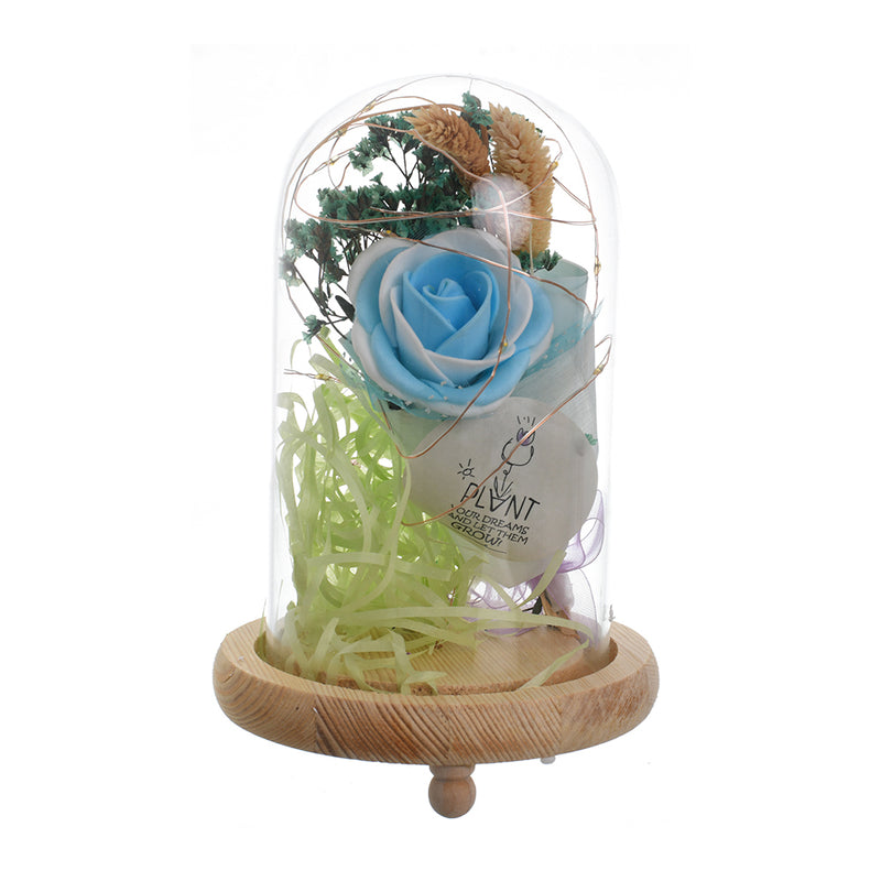 Battery operated glass vase