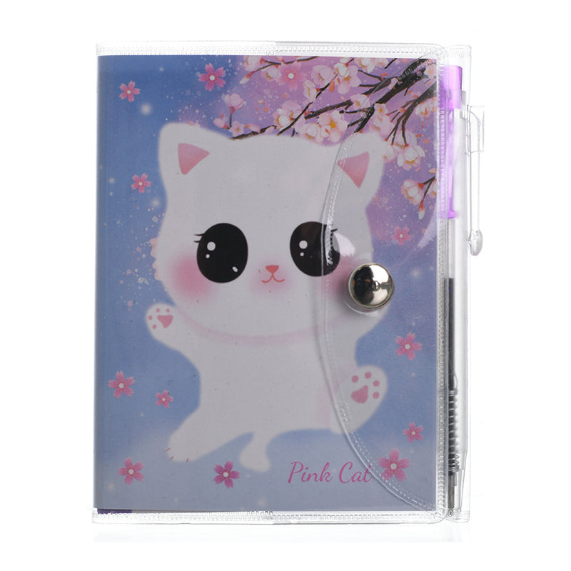 Cat-shaped notebook with pen