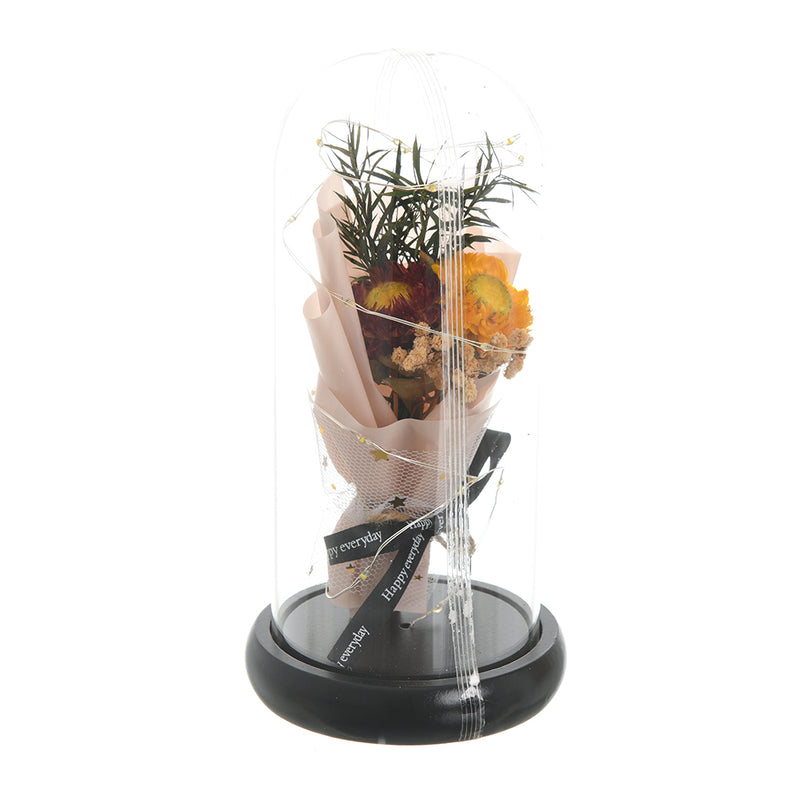 Battery operated glass flower vase