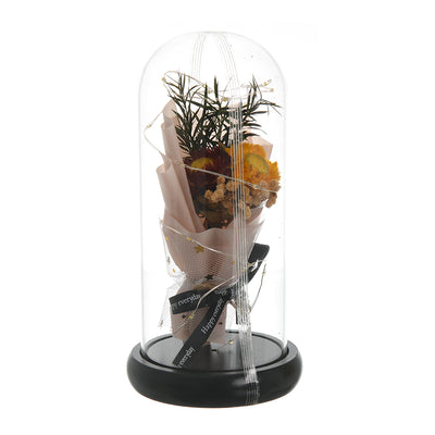 Battery operated glass flower vase