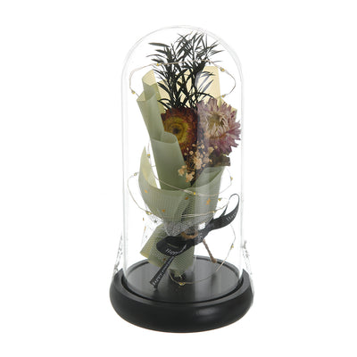 Battery operated glass flower vase