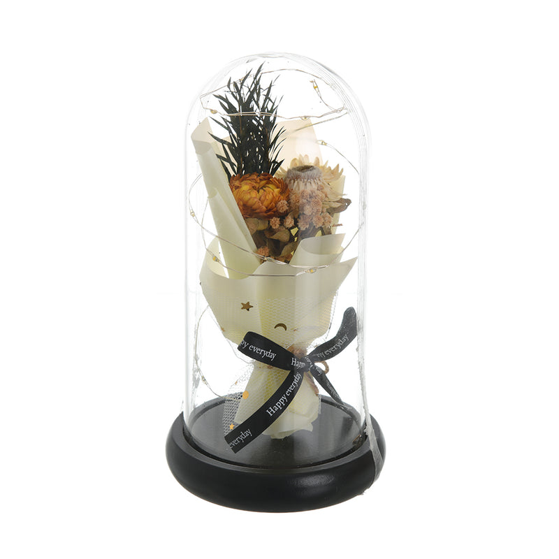 Battery operated glass flower vase