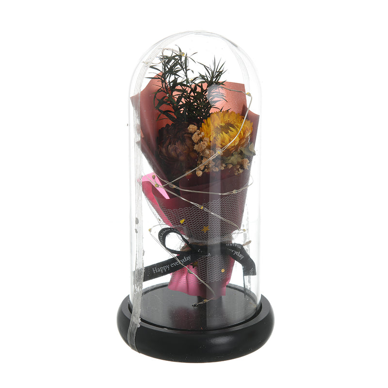 Battery operated glass flower vase