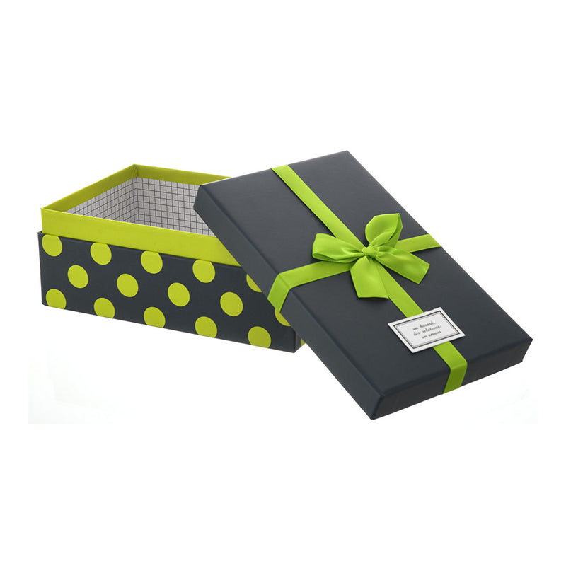 Rectangular gift box of different sizes, navy blue