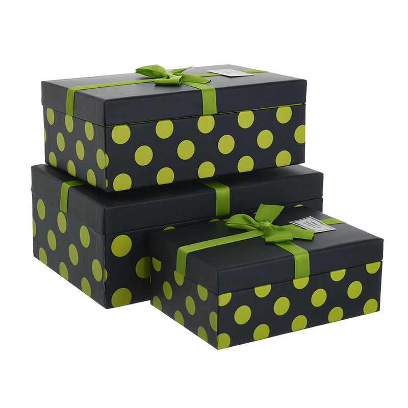 Rectangular gift box of different sizes, navy blue