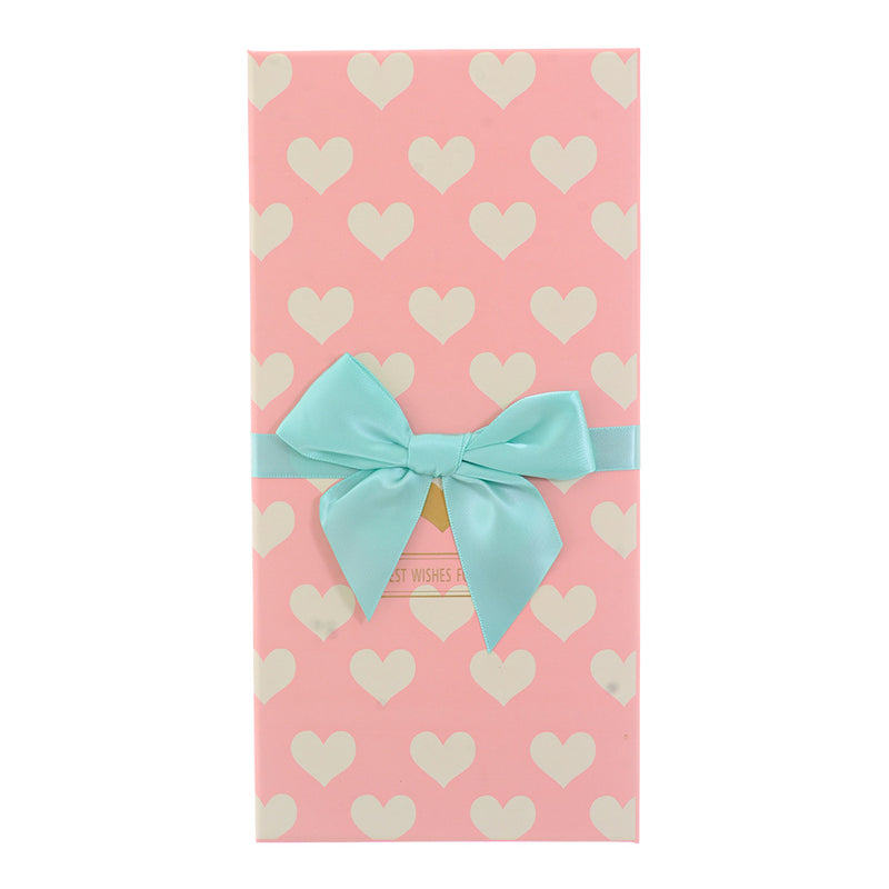 Rectangular gift box of different sizes, rose x light blue