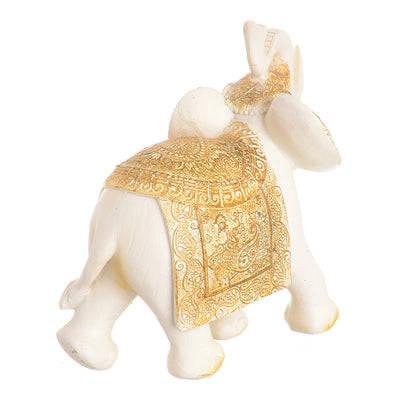 Large elephant statue, white, size 19*19 cm