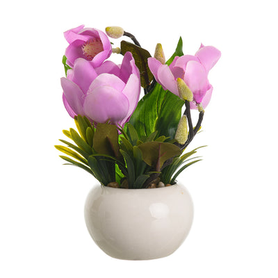 Round ceramic flower vase