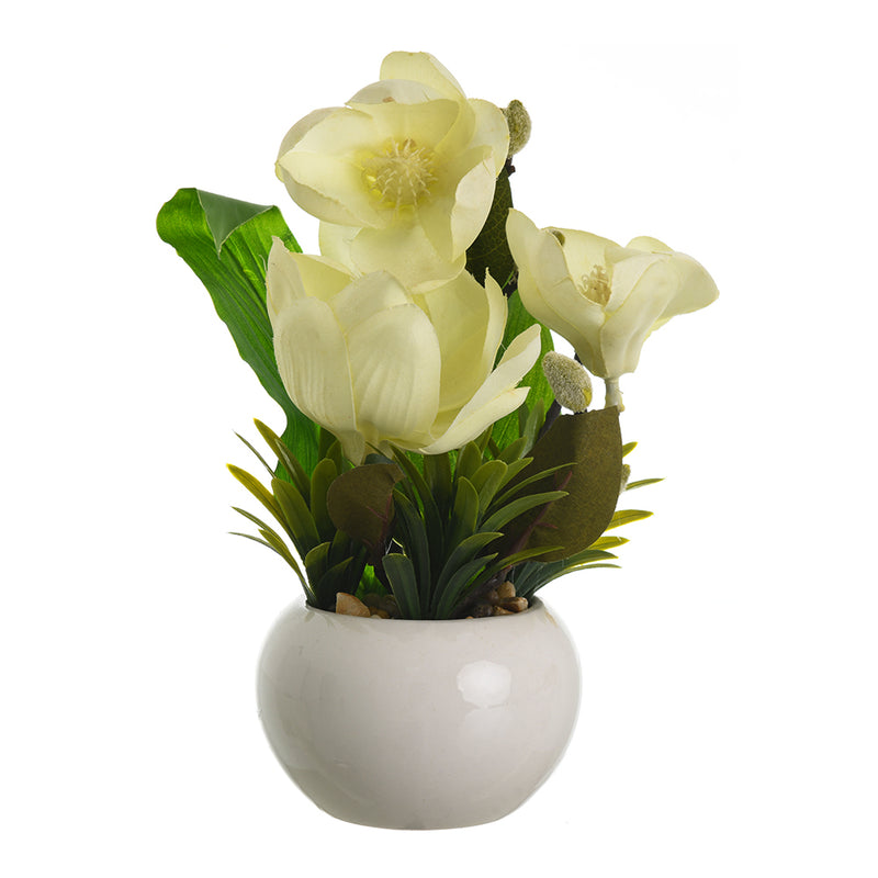 Round ceramic flower vase