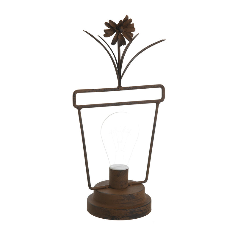 Brown lotus flower lamp