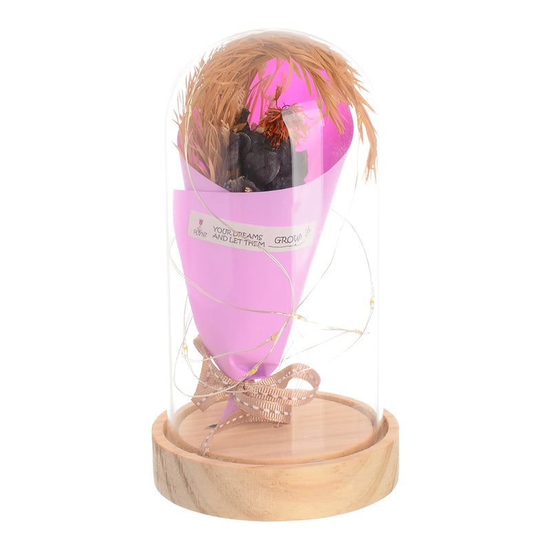 LED glass lamp - fuchsia