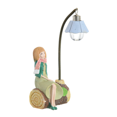 Green smiling girl lampshade