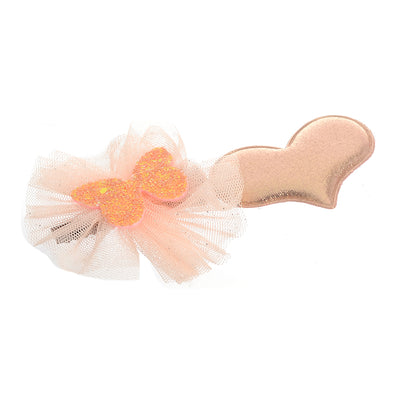 A set of children's hair clips (butterfly &amp; heart), 2 pieces