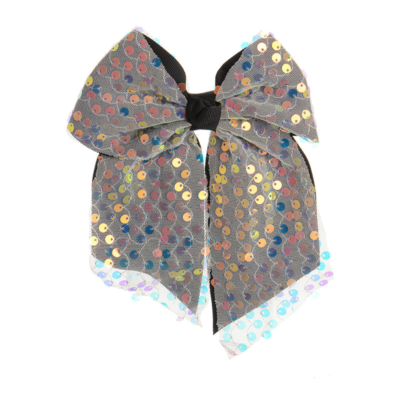 Multi-color sequin bow clip