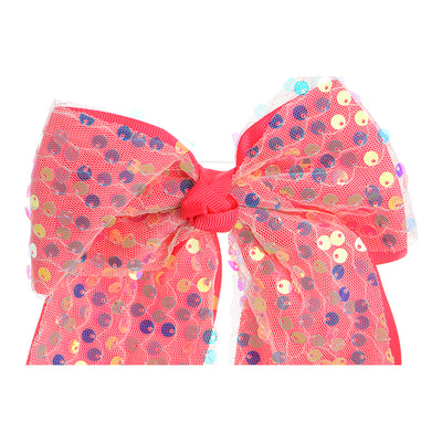 Multi-color sequin bow clip