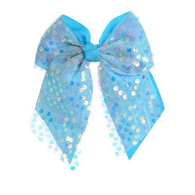 Multi-color sequin bow clip