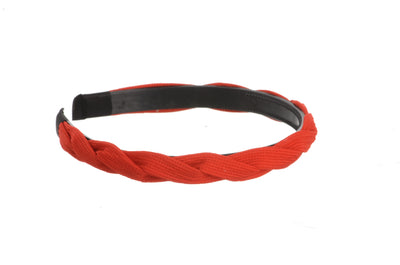 A braided collar necklace in multiple colors