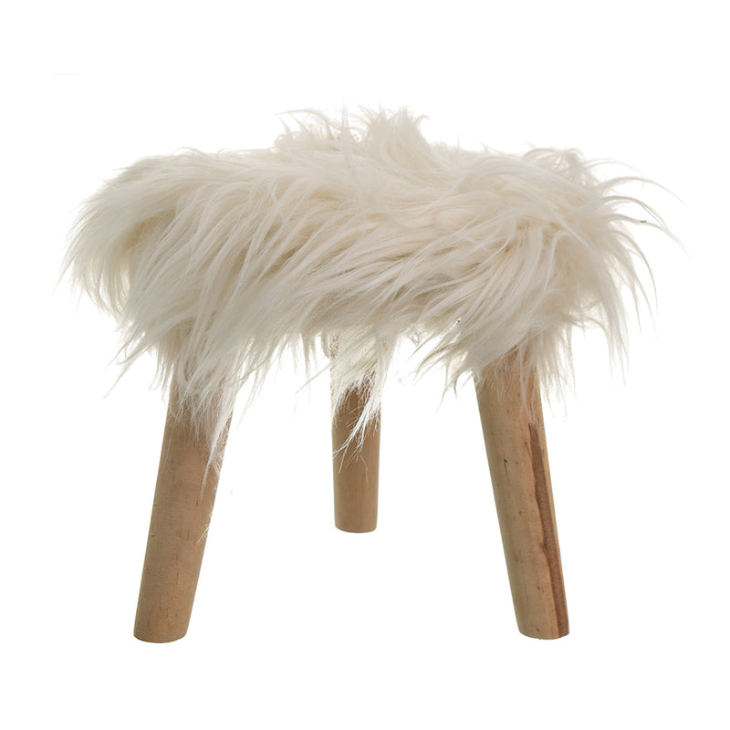 Small Fur Pouf Sofa