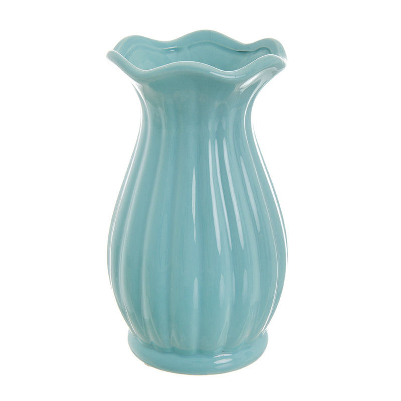 Ribbed Pottery Vase