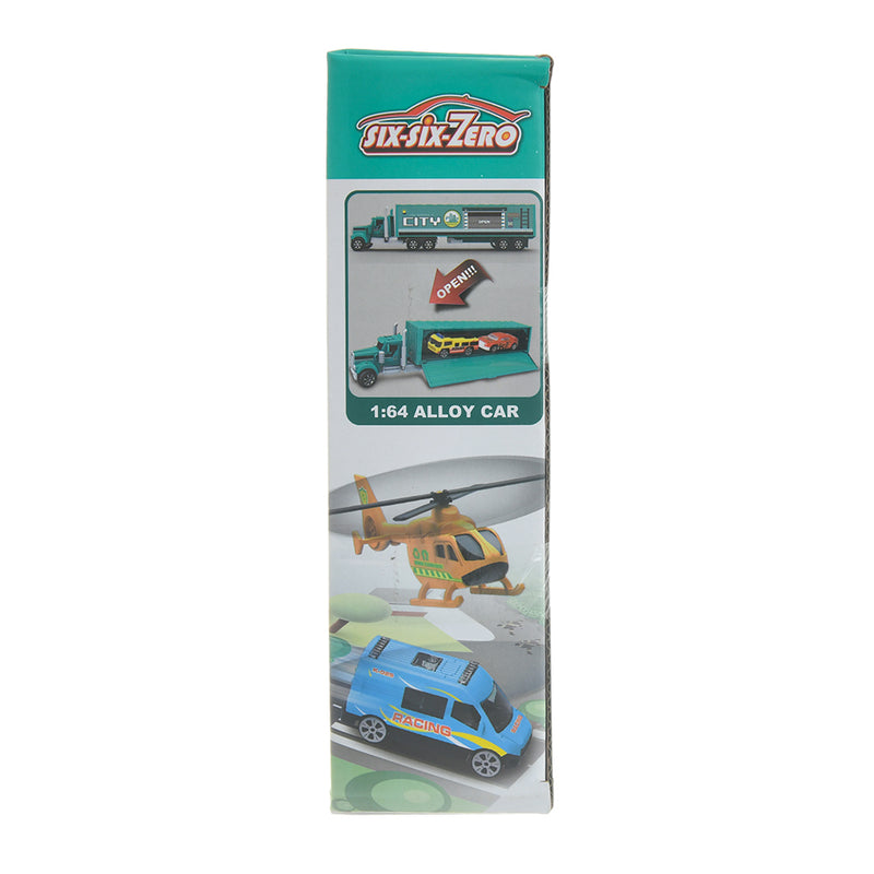 14-piece car set, green