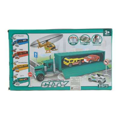 14-piece car set, green