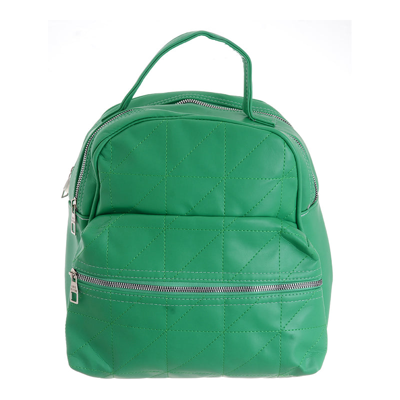Green leather backpack