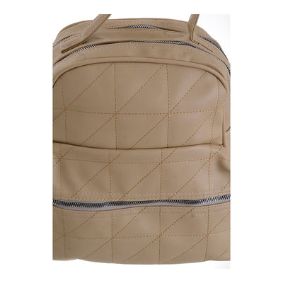 Beige leather backpack