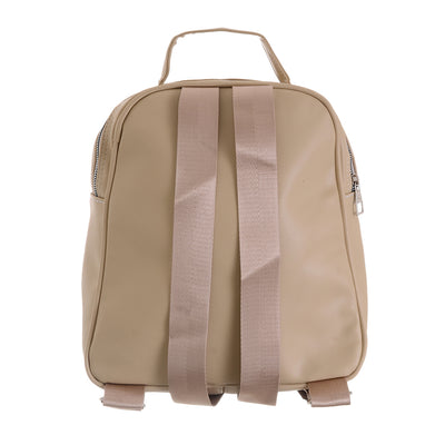 Beige leather backpack