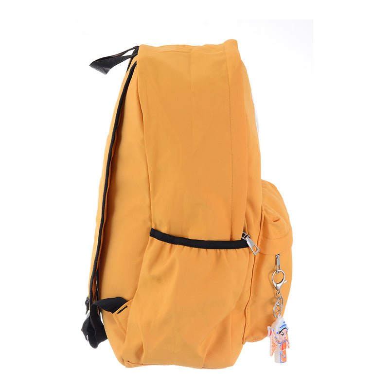 Yellow leather backpack
