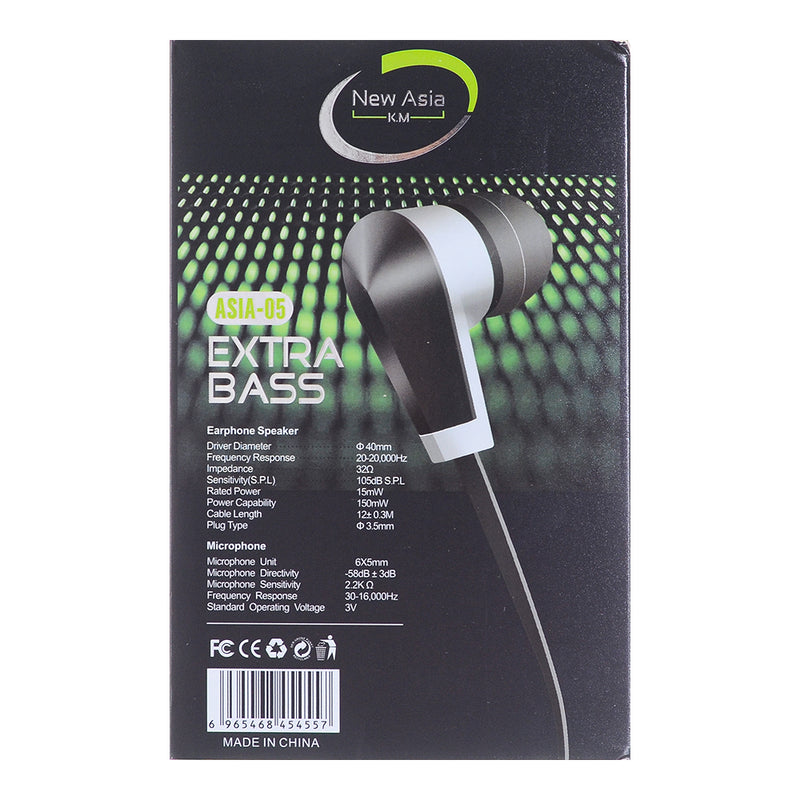 New Asia 05 white earphones