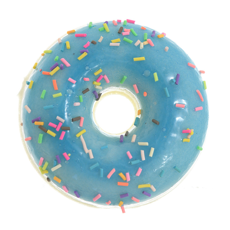 Donuts with magnets attached to the refrigerator, small turquoise