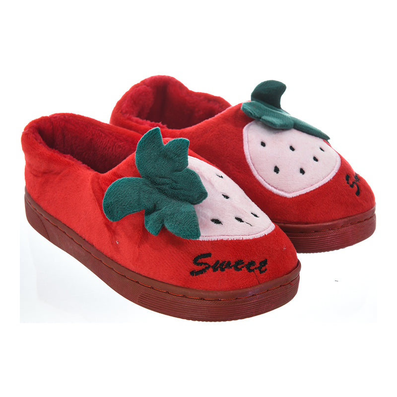 Closed winter clothing for children, strawberry red velvet